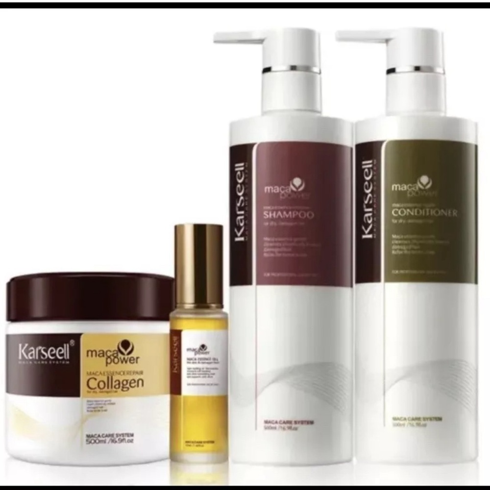 Karseell Hair Repair Set with Shampoo, Conditioner, and Maca Collagen Mask Plus